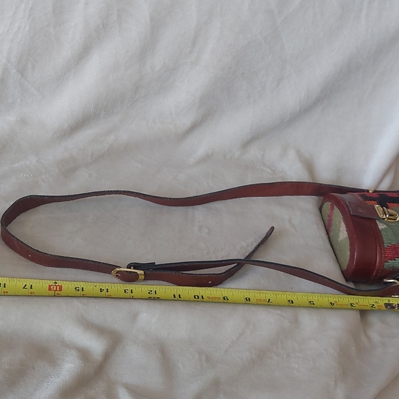 The Nomadic Collection Turkish Kilim leather bucket style bag vintage bohemian - Picture 13 of 16